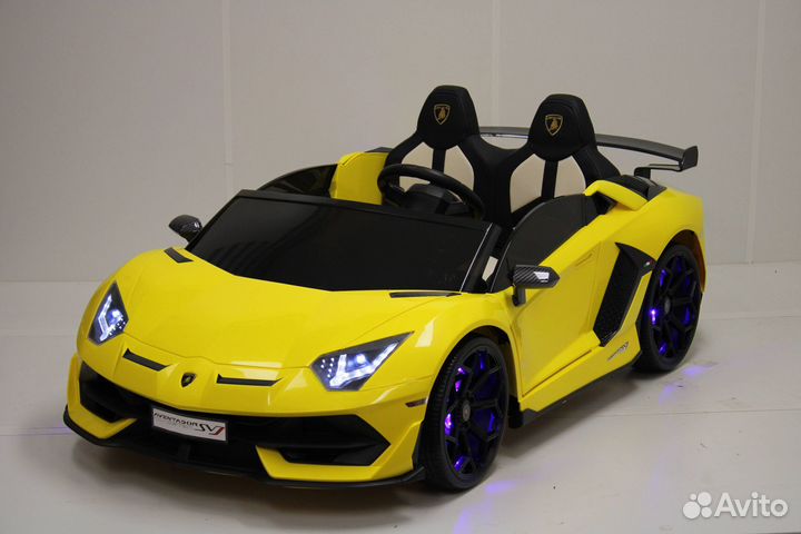 Электромобиль Lamborghini Aventador SVJ Yellow