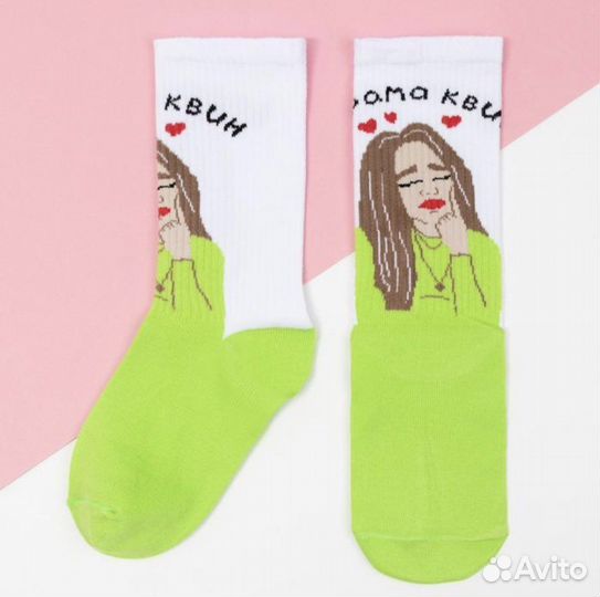 Носки женские с принтом прикольные