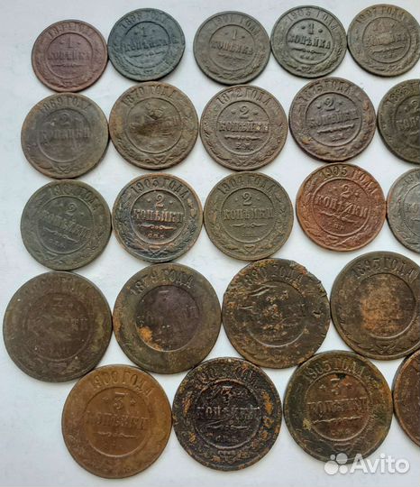 Погодовка 1 копейка 1867-1916гг. Коллекция монет