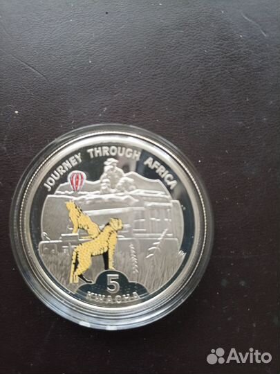 Серебряные монеты- Африка-Леопарды, Львы,Водопад