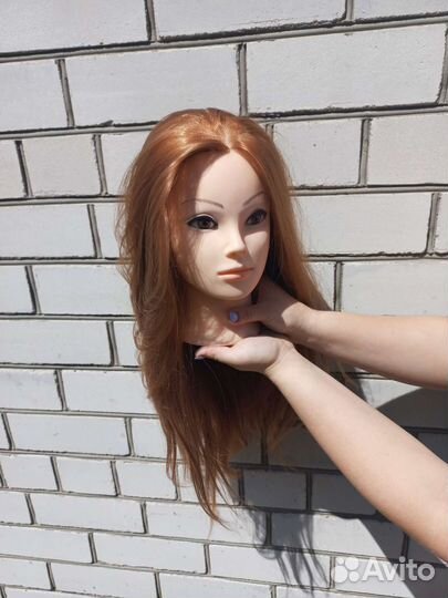 Голова манекен с протеиновыми волосами