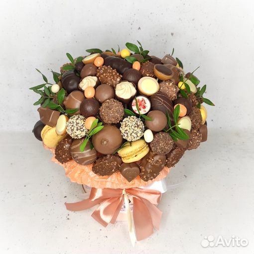 Сладкий букет из конфет, шоколадный букет