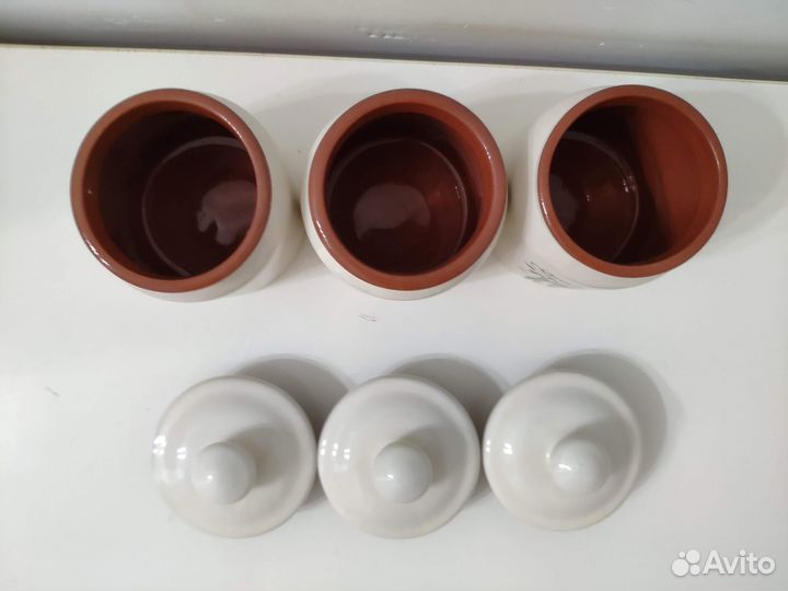 Набор для кухни банки для сыпучих специй керамика