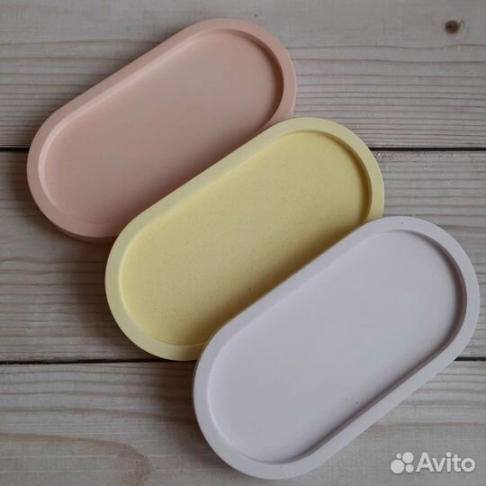 Декор для дома поднос из гипса или бетона