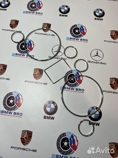 Кольца панели приборов Audi A6 C5 A4 B5 A3 8L хром