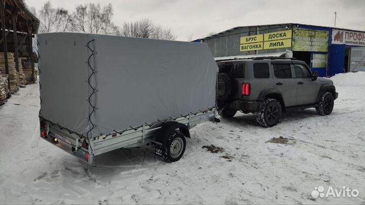 Прицеп 817712.022 для перевозки снегохода с тентом