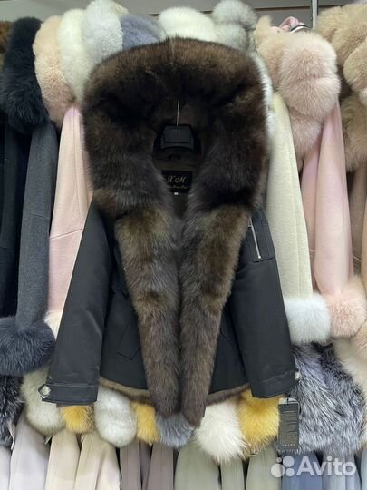 Парка с натуральным мехом