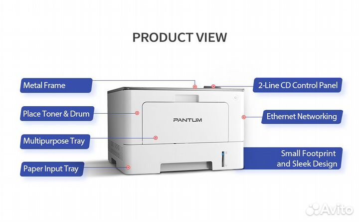 Принтер Принтер Pantum BP5100DN (A4, 40 стр/мин, 5