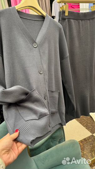 Костюм женский двойка с юбкой трикотаж