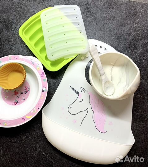 Детская посуда для кормления силиконовая