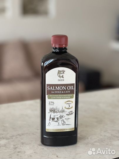 Лососевое масло для собак и кошек
