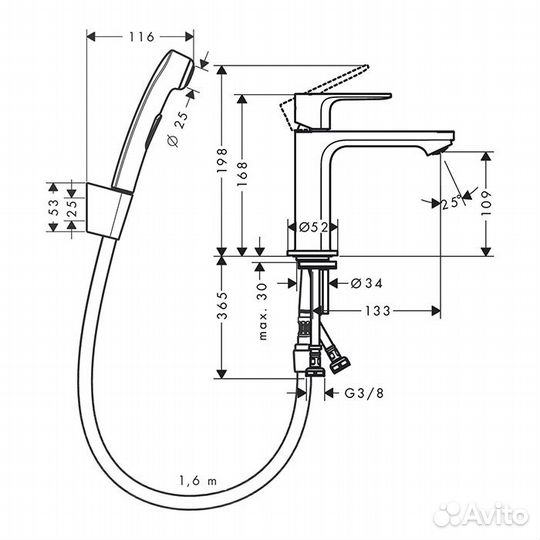 Hansgrohe Rebris S Смеситель/ раковины 72215000