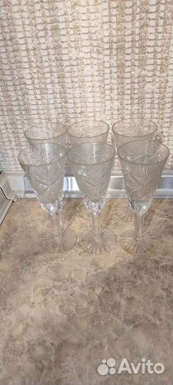 Хрустальные кружки и фужеры СССР