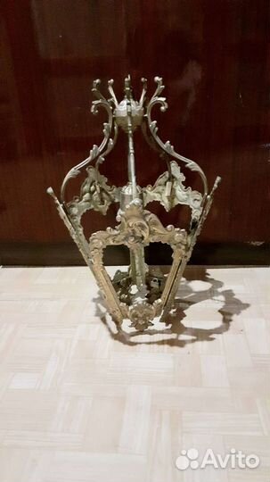 Люстра фонарь бронзовая СССР