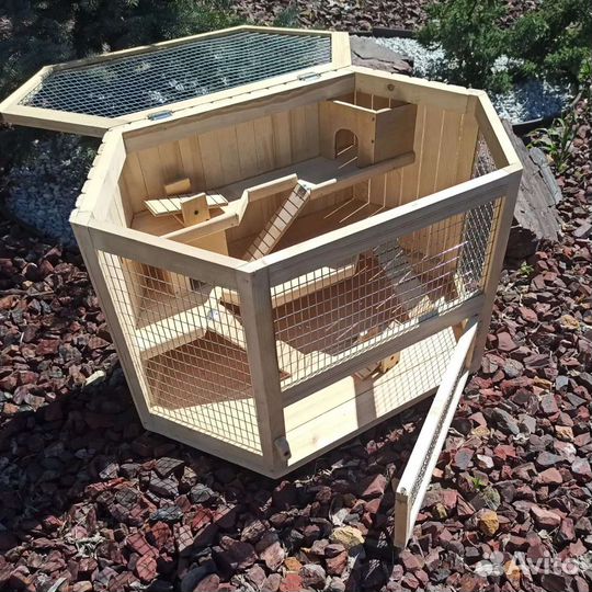 Клетка деревянная для дегу, хомяков, попугаев