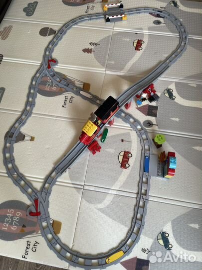 Lego дупло поезд на паровой тяге и самолет