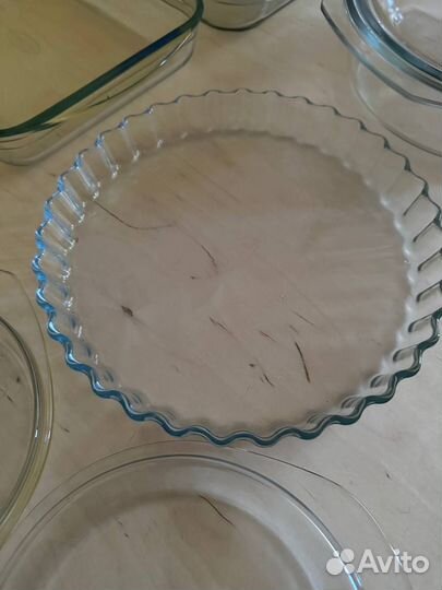 Посуда из жаропрочного стекла, масленка нерж