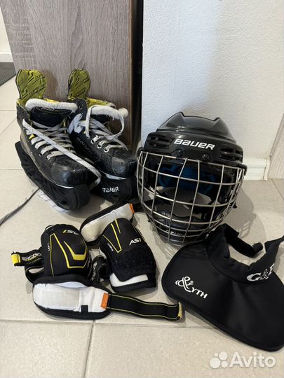 Коньки хоккейные bauer y13, шлем