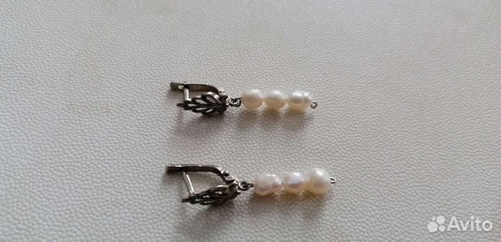 Мельхиоровые серьги