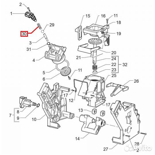 Конусная пружина зу Saeco/Gaggia d7/4x35 мм