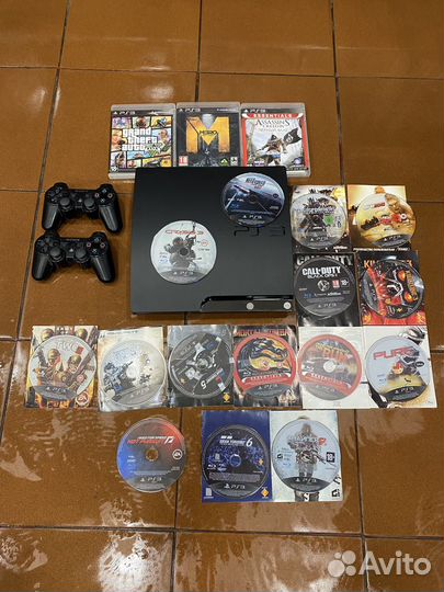 PS3 300gb +диски