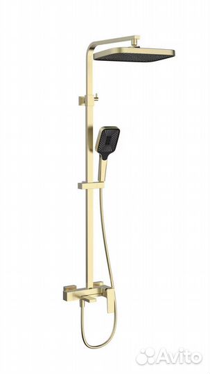 Душ. система золото мат 315x210мм смесит. Vincea