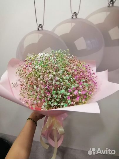 Букет гипсофилы подарок живые цветы