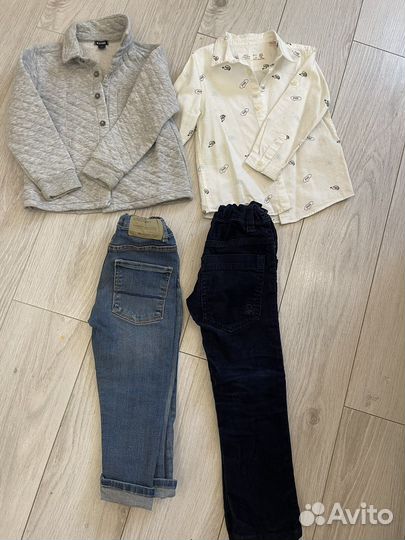 Рубашки свитера ветровка джинсы мальчик 92