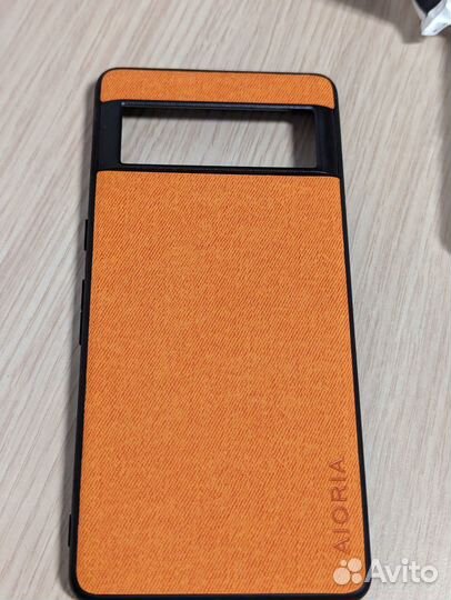 Google pixel 7 pro чехол под текстиль, оранжевый