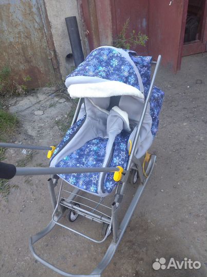 Детские санки коляска бу