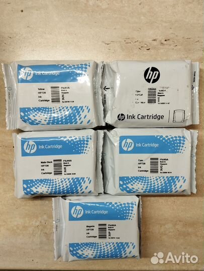 Картриджи hp 728 оригинальные, тех.пак