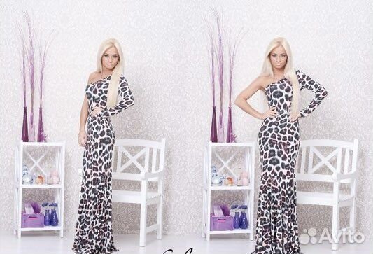 Длинное платье на одно плечо