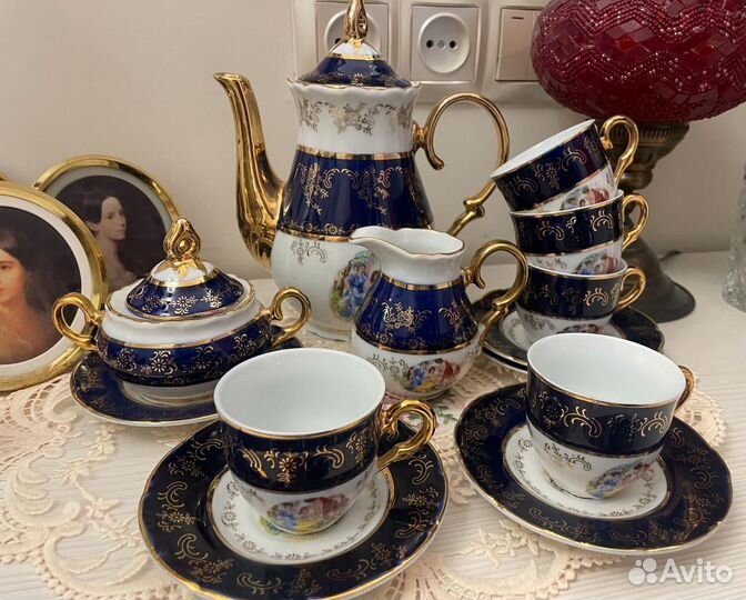 Thun Сервиз кобальт Чехия