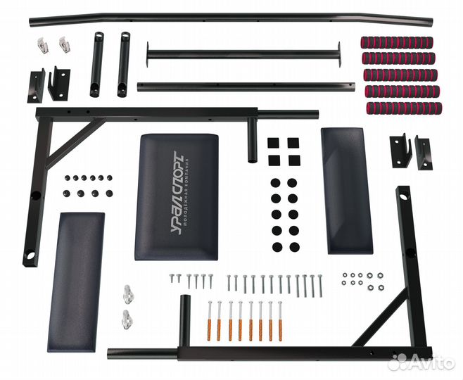 Турник брусья пресс 3 в 1 Урал 30200 черный