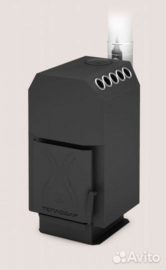 Отопительная печь топ-модель-140 со стальной дверц