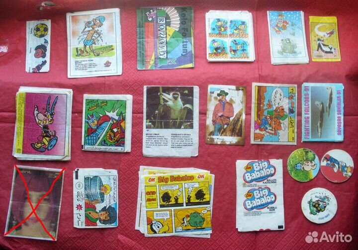 Вкладыши от жвачек, много,разные