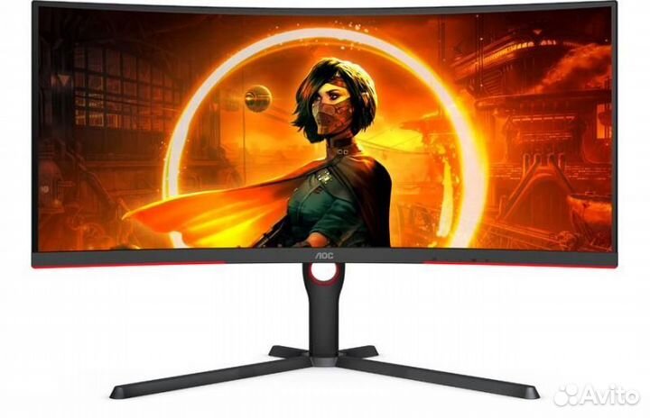 Монитор AOC 34 CU34G3S Black-Red