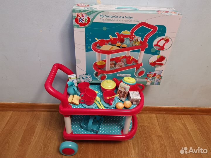 Чайный сервис и тележка игрушка rik&rok
