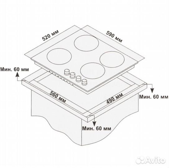 Варочная панель новая Hi