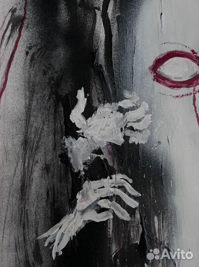 Картина акрил, акварель, баллончики