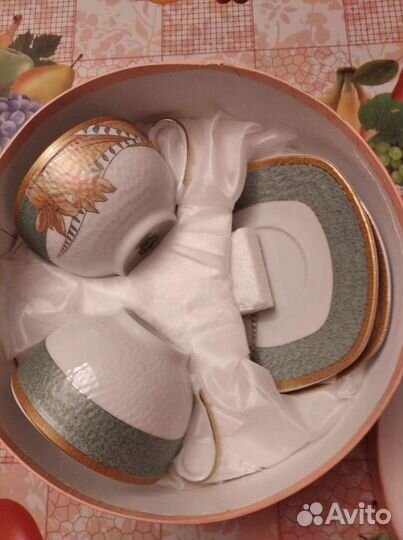 Набор из 2 чашек с блюдцами