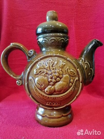 Заварочный чайник, советская обливная, керамика