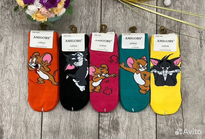 Носки с Том и Джери