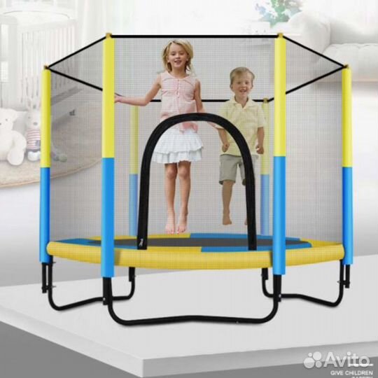 Прокат от Супермамы Батут с сеткой 150 см