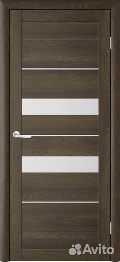 Межкомнатная дверь Т-4 остеклённая дуб оксфорд мат