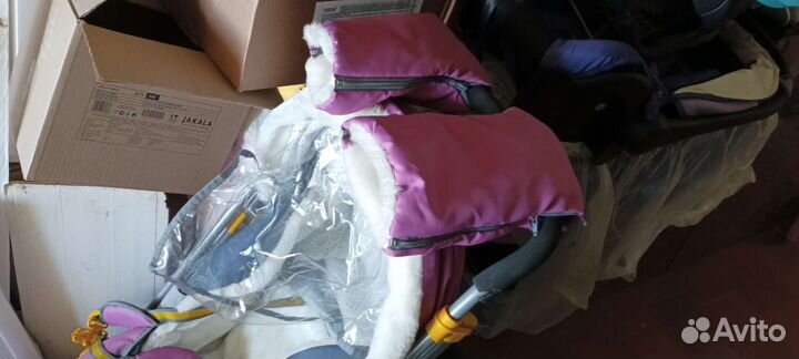 Детские санки коляска с колесами