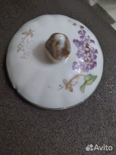 Крышка от сахарницы и чайника Дулёво сирень