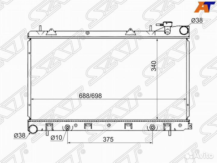 Радиатор subaru forester 00-02/impreza 99