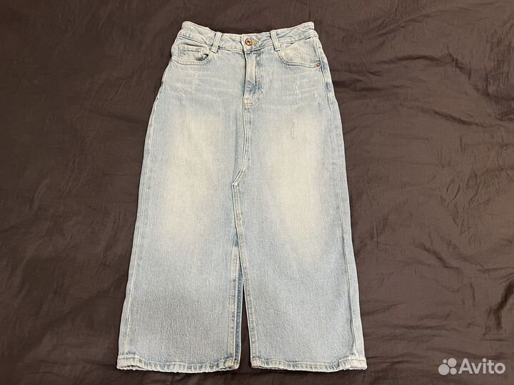Джинсовая юбка zara xs