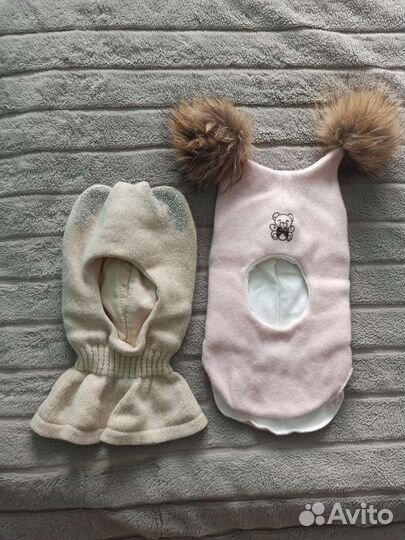 Шапка шлем для девочки 50 52